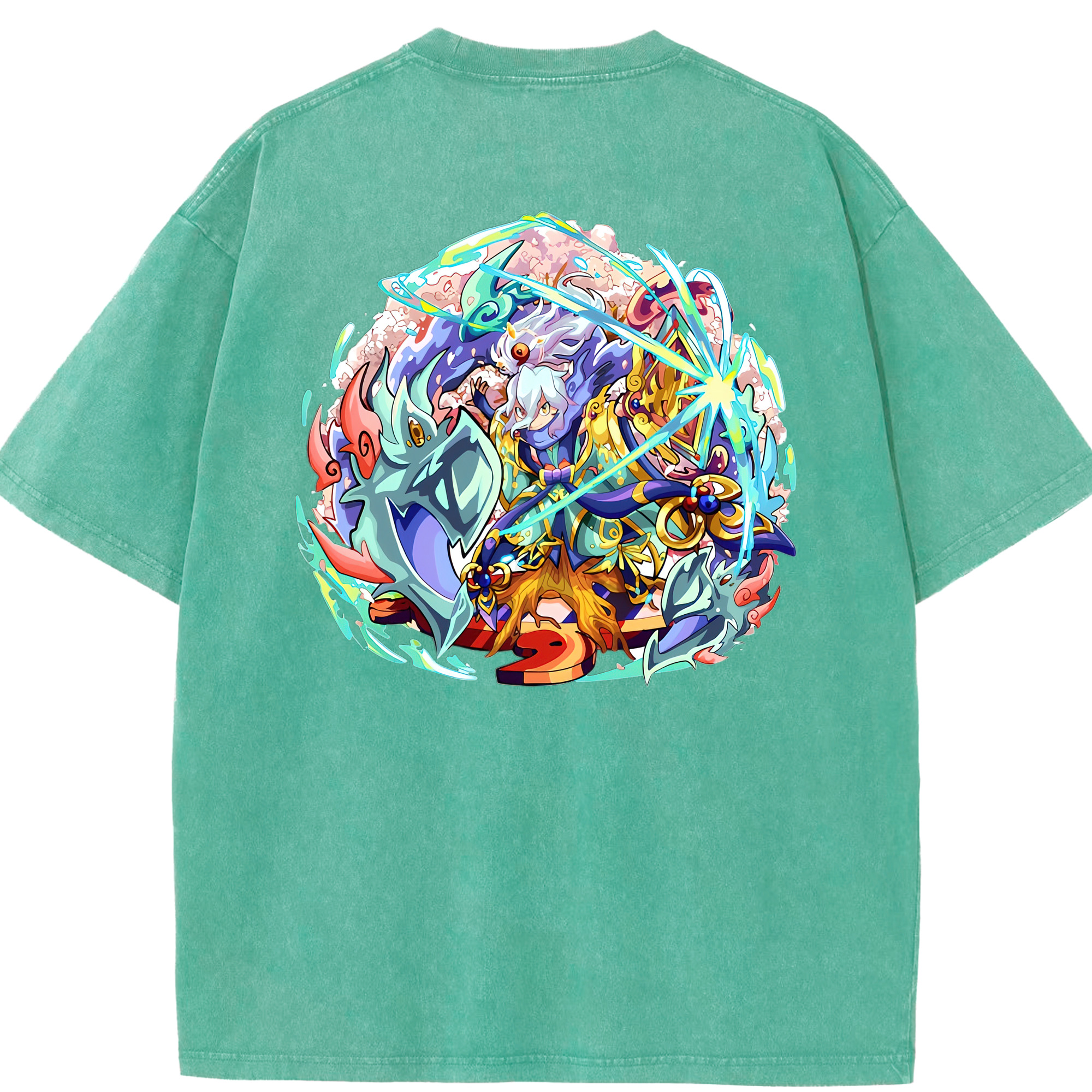 （画像用） 妖怪ウォッチ Yo-kai Watch 綿100% ヴィンテージ風 半袖Tシャツ（背面プリント）